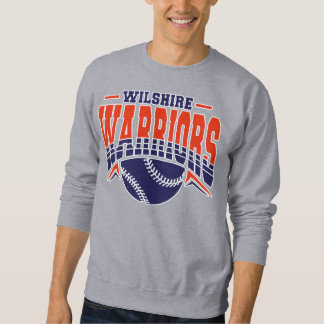 Wilshire Warriors Navy Baseball-Logo Sweatshirt