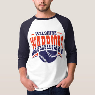 Wilshire Warriors Navy Baseball-Logo T-Shirt