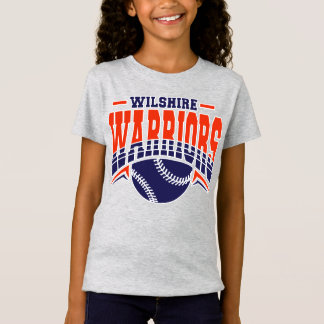 Wilshire Warriors Navy Baseball-Logo T-Shirt