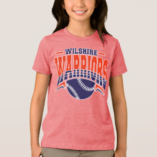 Wilshire Warriors Navy Baseball-Logo Tri-Blend Shirt