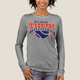 Wilshire Warriors Navy Baseball-Logo Tri-Blend Shirt