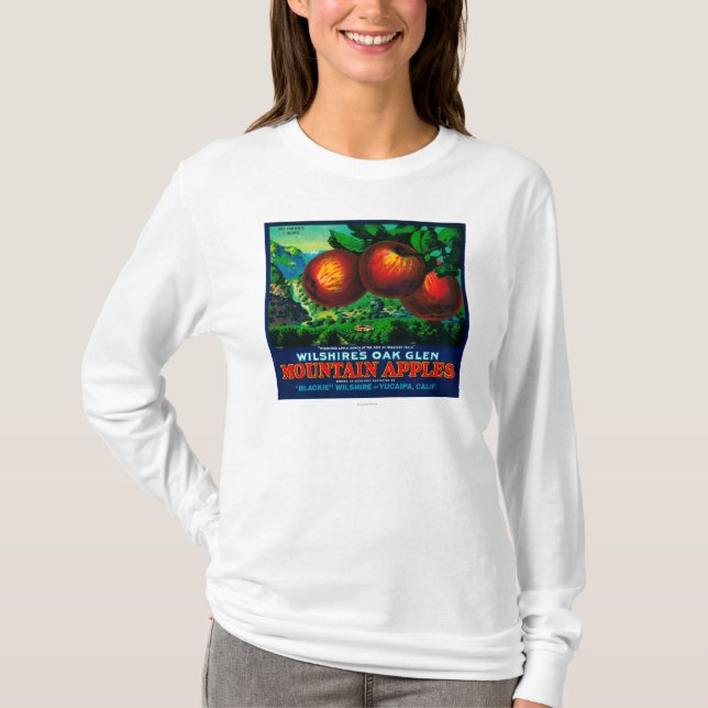 Wilshires Eichen-Schlucht-Apple-Kisten-Aufkleber T-Shirt (Vorderseite)