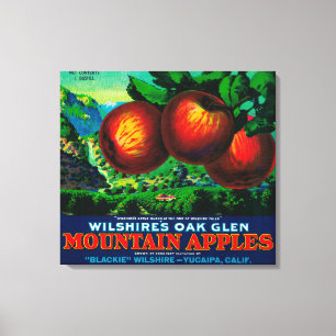 Wilshire's Oak Glen Apple Crate Label Leinwanddruck