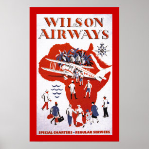 Wilson Airways ~ Afrika Poster