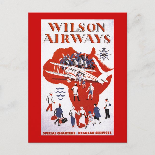 Wilson Airways ~ Afrika Postkarte (Vorderseite)
