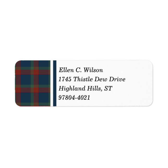 Wilson Clan Blue, Green und Red Scottish Tartan (Vorne)