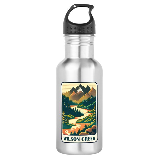 Wilson Creek North Carolina Colors Edelstahlflasche (Vorderseite)
