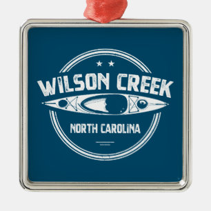Wilson Creek North Carolina Kayaking Ornament Aus Metall