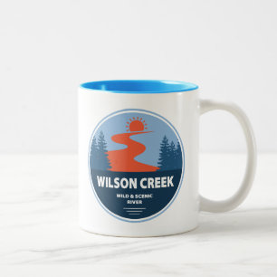 Wilson Creek Wild und Landschaftlicher Fluss North Zweifarbige Tasse