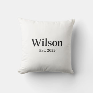 Wilson Familienname Typografie Design Kissen