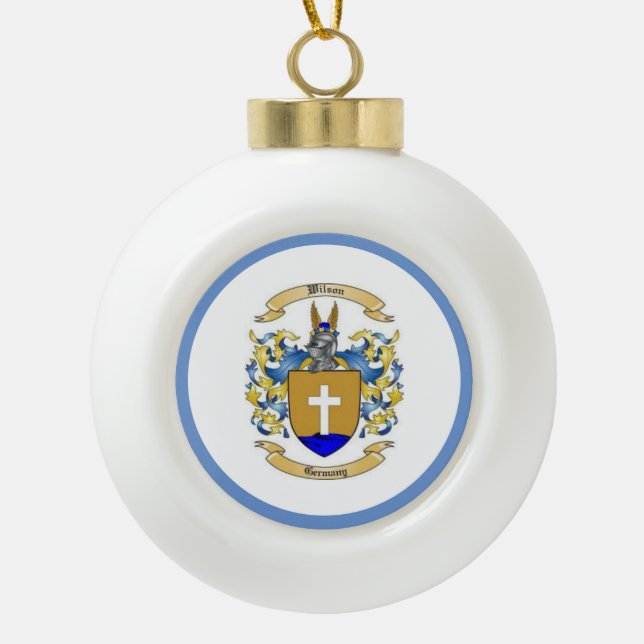 Wilson Familienwappen [Deutsch] Keramik Kugel-Ornament (Vorderseite)