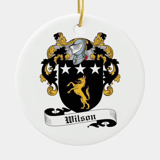 Wilson-Familienwappen Keramikornament (Vorne)