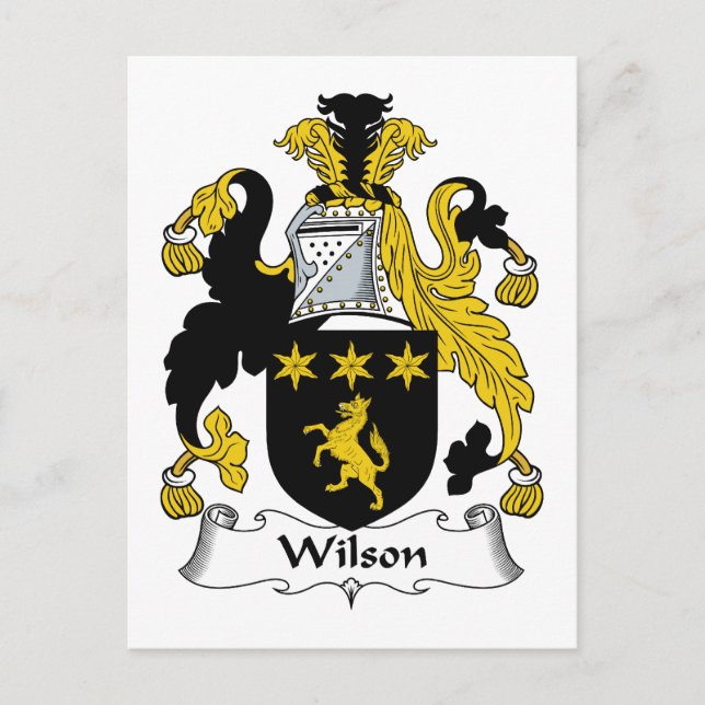 Wilson Familienwappen Postkarte (Vorderseite)