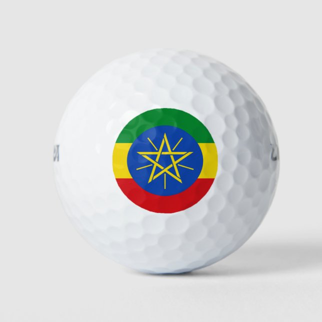 Wilson Golf Ball mit der Flagge Äthiopiens (Vorderseite)