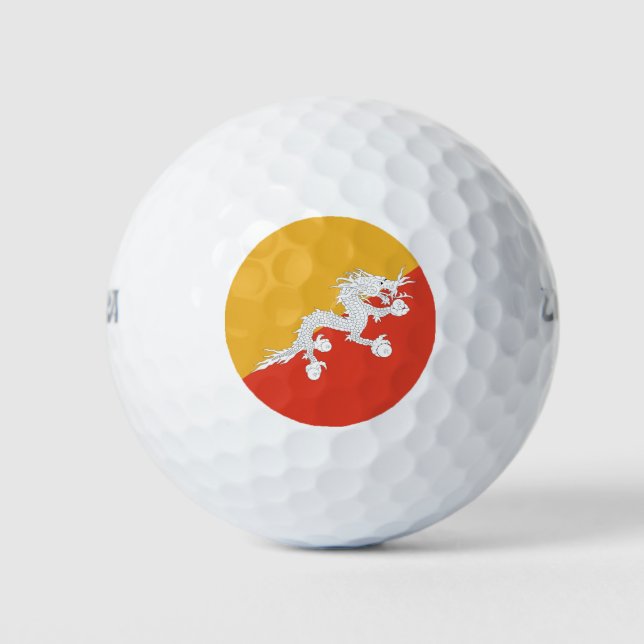 Wilson Golf Ball mit der Flagge Bhutans (Vorderseite)