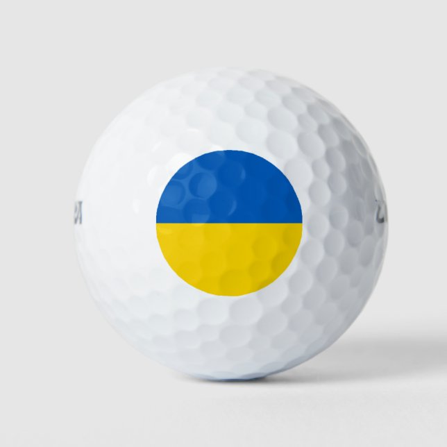 Wilson Golf Ball mit der Flagge der Ukraine (Vorderseite)