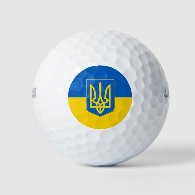 Wilson Golf Ball mit der Flagge der Ukraine (Vorderseite)