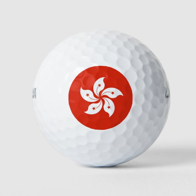 Wilson Golf Ball mit der Flagge Hongkongs (Vorderseite)