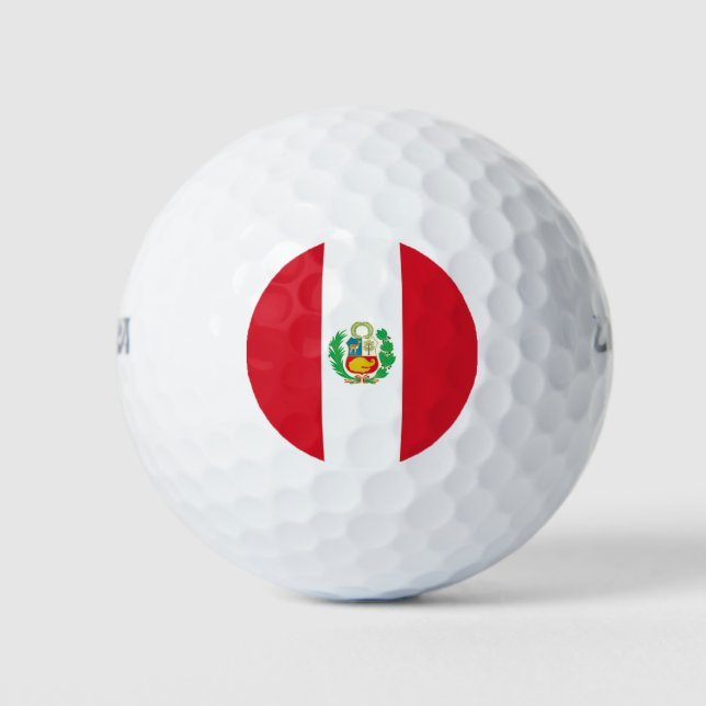 Wilson Golf Ball mit der Flagge Perus (Vorderseite)
