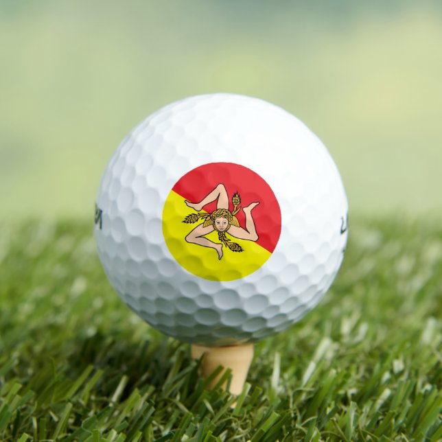 Wilson Golf Ball mit der Flagge Siziliens, Italien (Insitu T-Shirt)