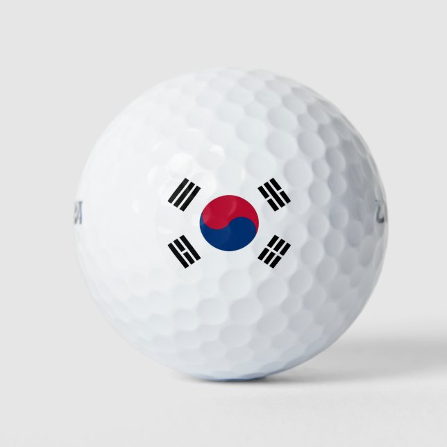 Wilson Golf Ball mit der Flagge Südkoreas (Vorderseite)
