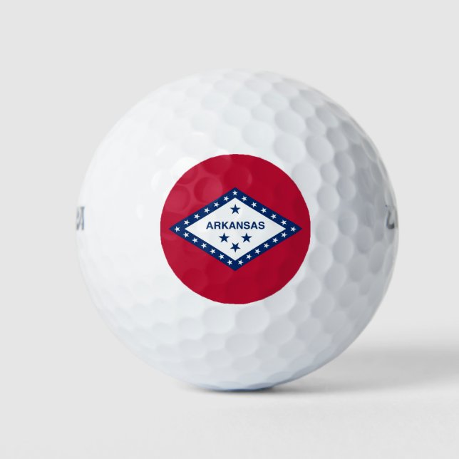 Wilson Golf Ball mit der Flagge von Arkansas, USA (Vorderseite)