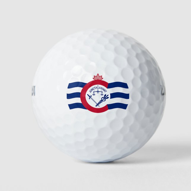 Wilson Golf Ball mit der Flagge von Cincinnati (Vorderseite)