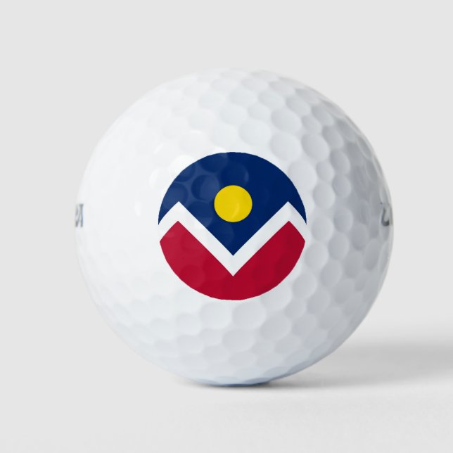 Wilson Golf Ball mit der Flagge von Denver City, U (Vorderseite)