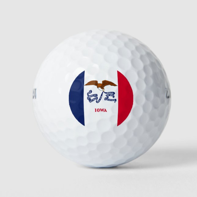 Wilson Golf Ball mit der Flagge von Iowa, USA (Vorderseite)