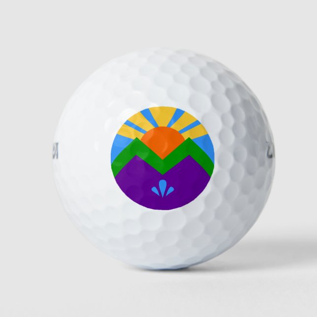 Wilson Golf Ball mit der Flagge von Manitou Spring (Vorderseite)