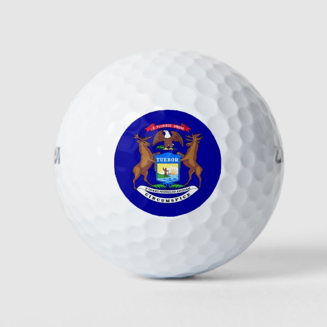 Wilson Golf Ball mit der Flagge von Michigan, USA (Vorderseite)