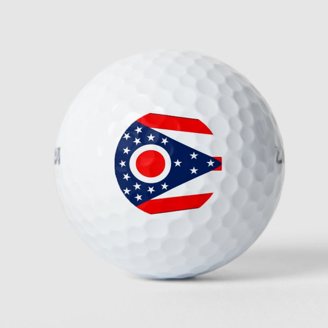 Wilson Golf Ball mit der Flagge von Ohio, USA (Vorderseite)