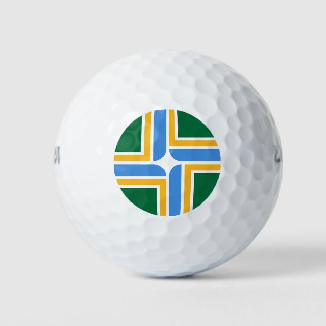 Wilson Golf Ball mit der Flagge von Portland (Vorderseite)