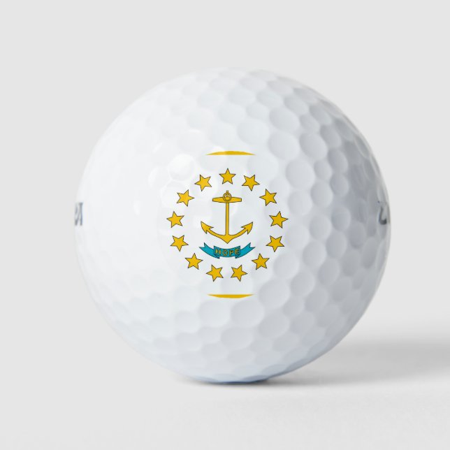 Wilson Golf Ball mit der Flagge von Rhode Island (Vorderseite)
