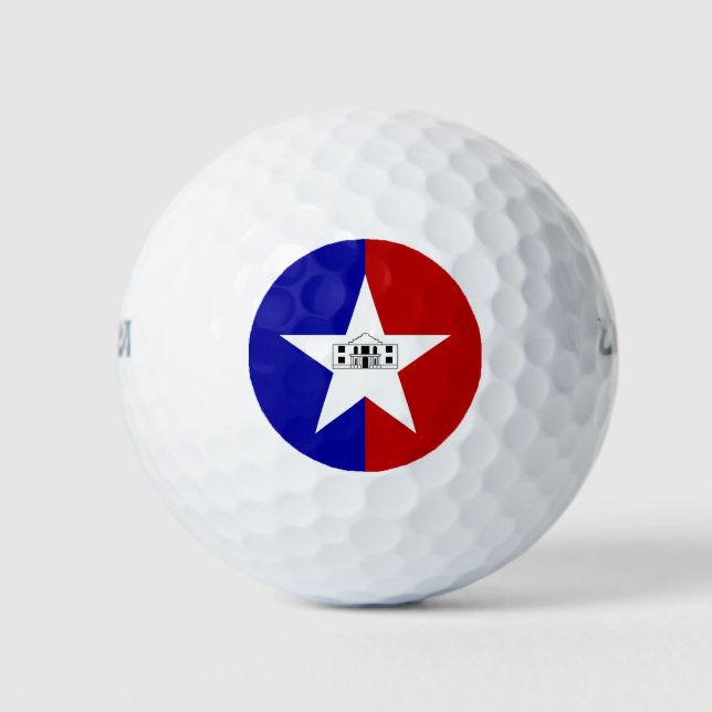 Wilson Golf Ball mit der Flagge von San Antonio (Vorderseite)