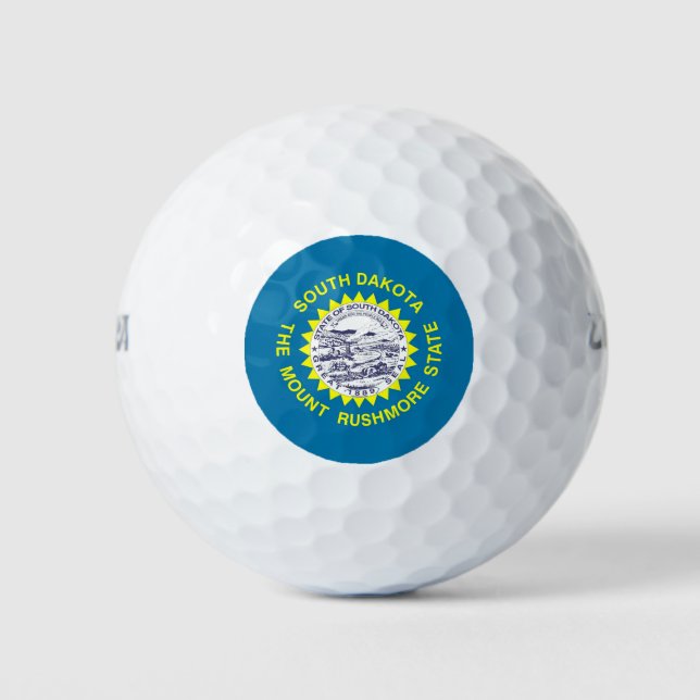 Wilson Golf Ball mit der Flagge von South Dakota (Vorderseite)