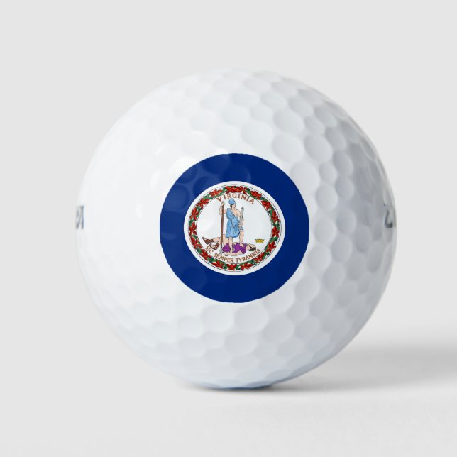 Wilson Golf Ball mit der Flagge von Virginia (Vorderseite)