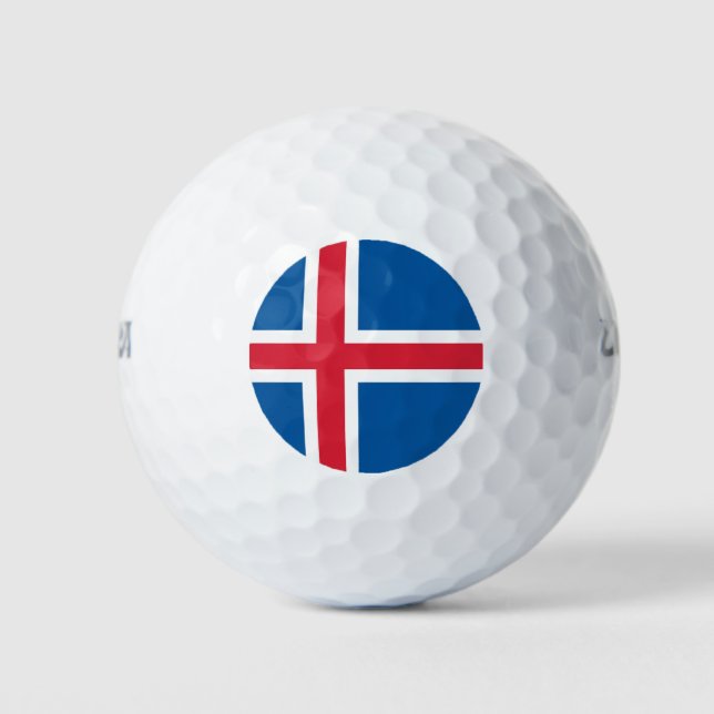 Wilson Golf Ball mit Flagge Islands (Vorderseite)