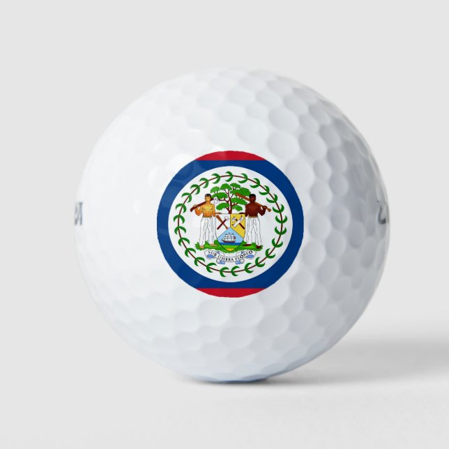Wilson Golf Ball mit Flagge von Belize (Vorderseite)