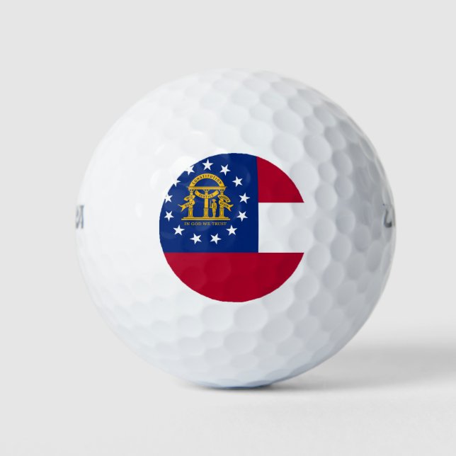 Wilson Golf Ball mit Flagge von Georgia, USA (Vorderseite)