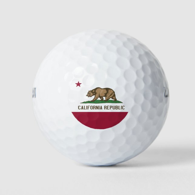 Wilson Golf Ball mit Flagge von Kalifornien, USA (Vorderseite)