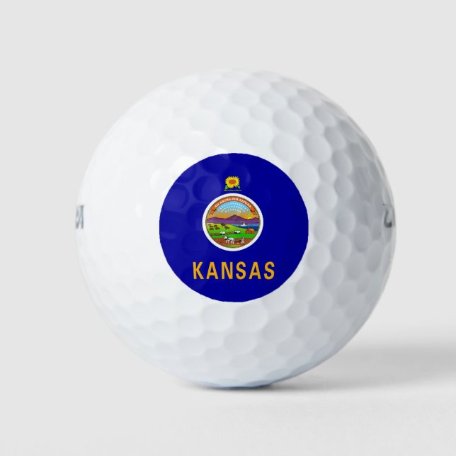 Wilson Golf Ball mit Flagge von Kansas, USA (Vorderseite)