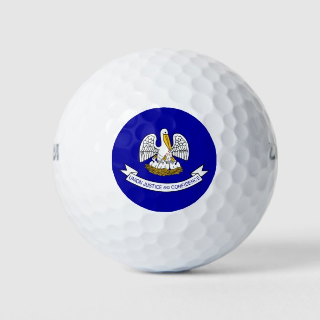 Wilson Golf Ball mit Flagge von Louisiana, USA (Vorderseite)