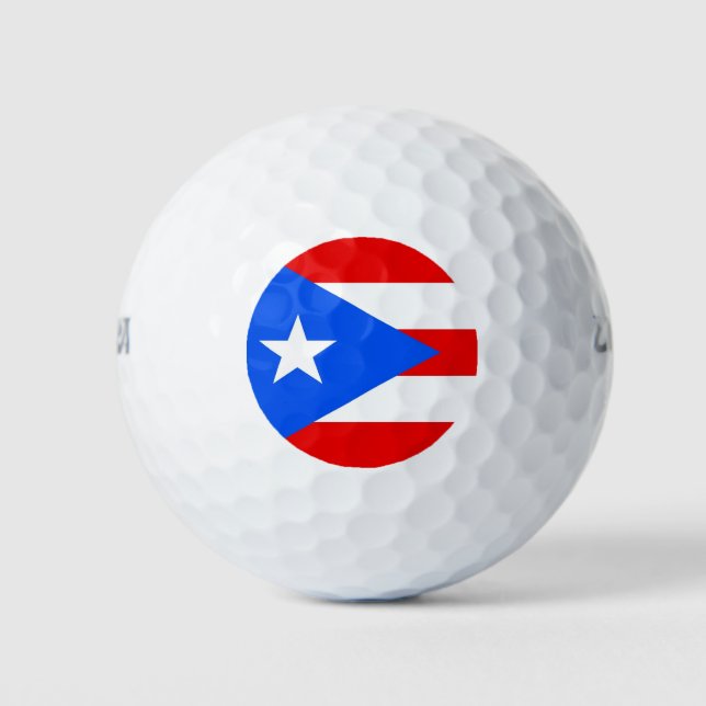Wilson Golf Ball mit Flagge von Puerto Rico (Vorderseite)