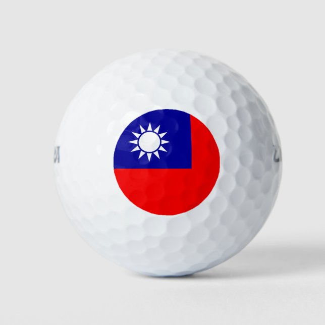 Wilson Golf Ball mit Flagge von Taiwan (Vorderseite)
