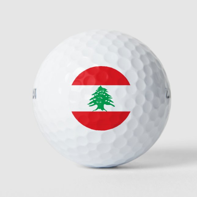Wilson Golf Ball mit Libanon-Flagge (Vorderseite)