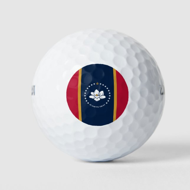 Wilson Golf Ball with flag of Mississippi, USA (Vorderseite)