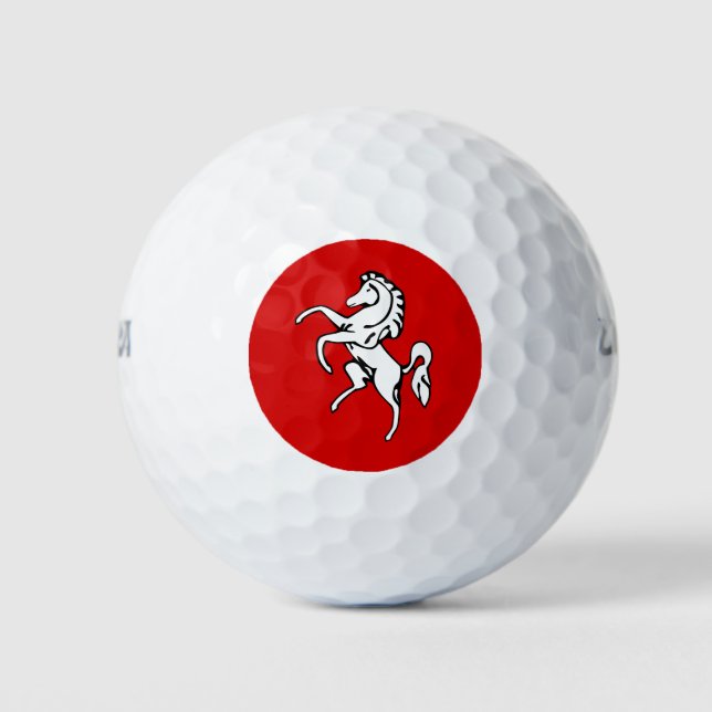 Wilson Golfball mit Flagge von Kent, England (Vorderseite)