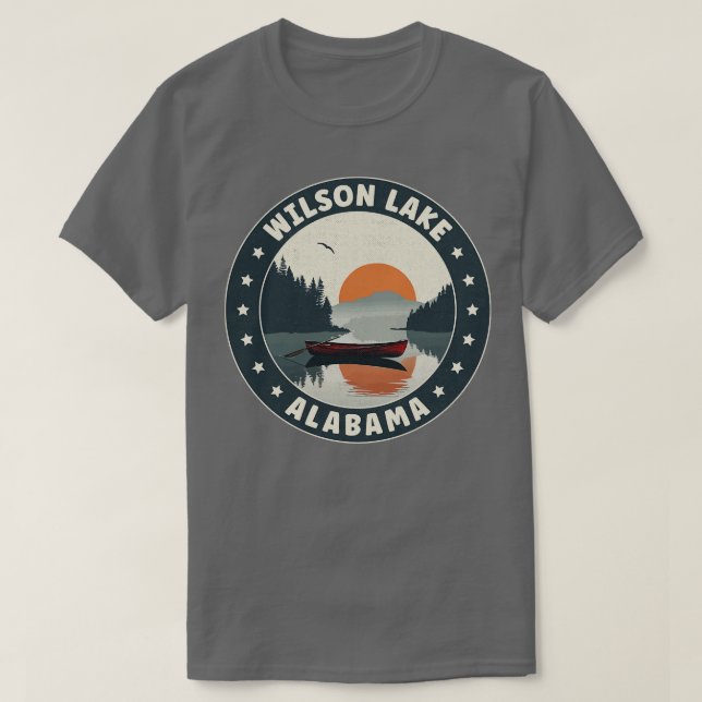Wilson Lake Alabama Sunset TShirt (Design vorne)