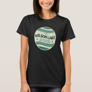 Wilson Lake Shark Free and Unsalted Camping Kansas T-Shirt